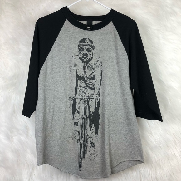 Obey Other - Obey Gray with black sleeves t-shirt men’s medium